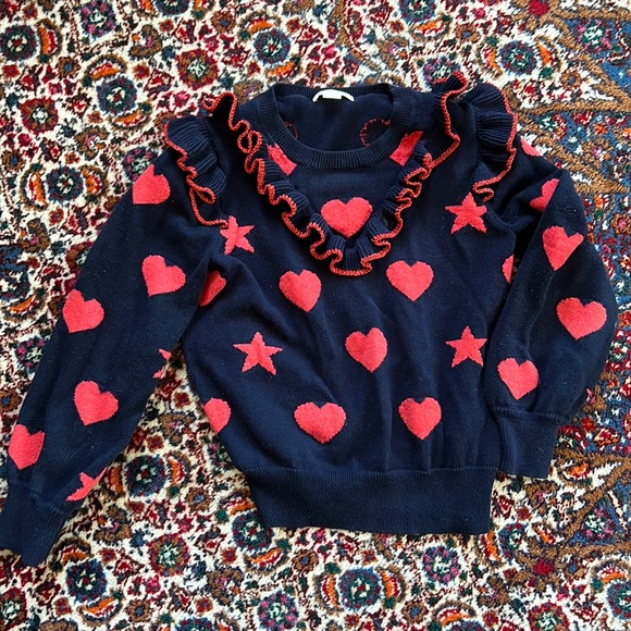 J Crew heart sweater - Picture 1 of 3